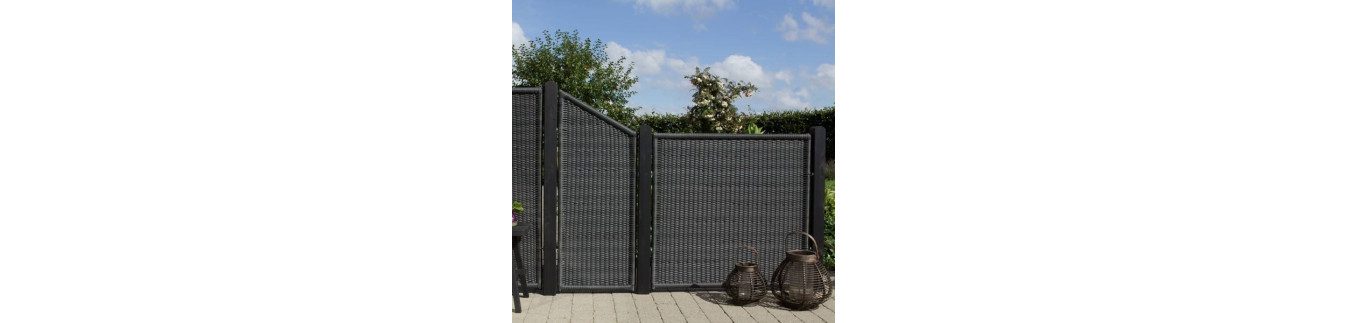 Køb plus polyrattan hegn vedligeholdelsesfri se pris homeshop.dk Læhegn til terrasse